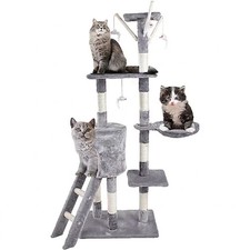 140cm Large Cat Tree Activity Centre Scratching Post  Adult Cats Climbing Tower