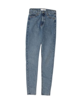 TOPSHOP Womens Jamie High Waist Distressed Skinny Jeans W26 L31 Blue BQ09
