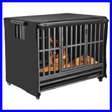 38 inch Heavy Duty Dog Crate Covers Durable 600D Polyester Insulated Dog Kenn...