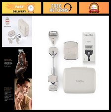 Luxury Face Shaving Kit - Patented Razor System, Zinc Alloy Handle, Travel Case