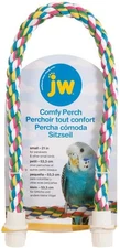 JW Comfy Perch Cable Interactive Cage bird Toy Multicolor Small 21 inch - 2 Pack