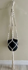 3PCS MACRAME PLANT HANGER FLOWER POT HOLDER W/ 4 Pcs HOOKS FOR HANGING ROPE
