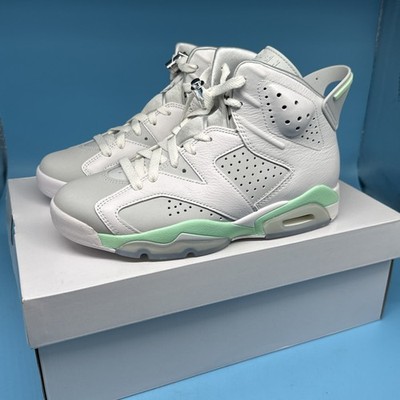 Nike Air Jordan 6 Retro White-P Platinum-Mint Foam Womens Sz 7 [DQ4914-103]