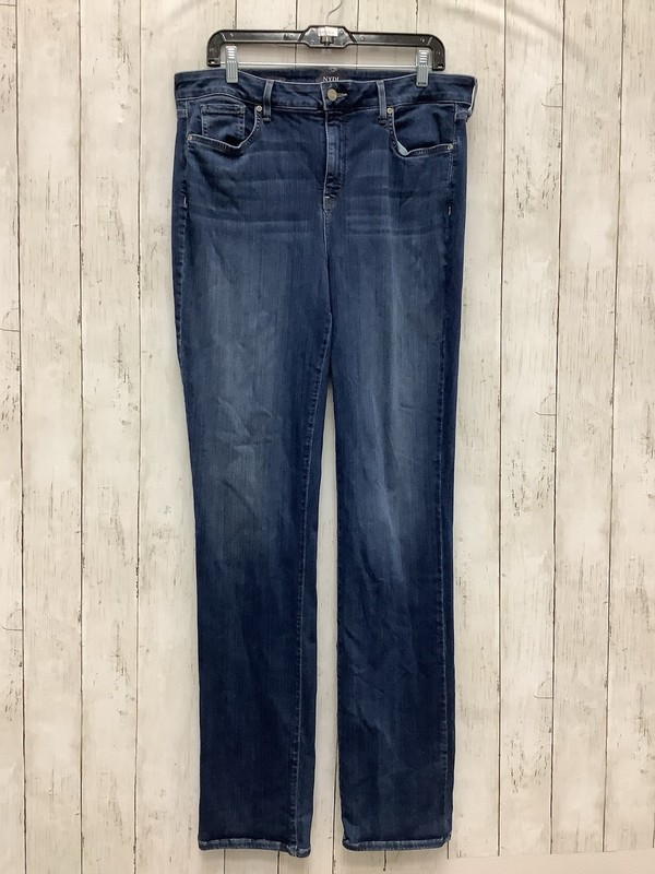 NYDJ Marilyn Straight Leg Jeans Size 14 Medium Wash Blue Lift Tuck Technology