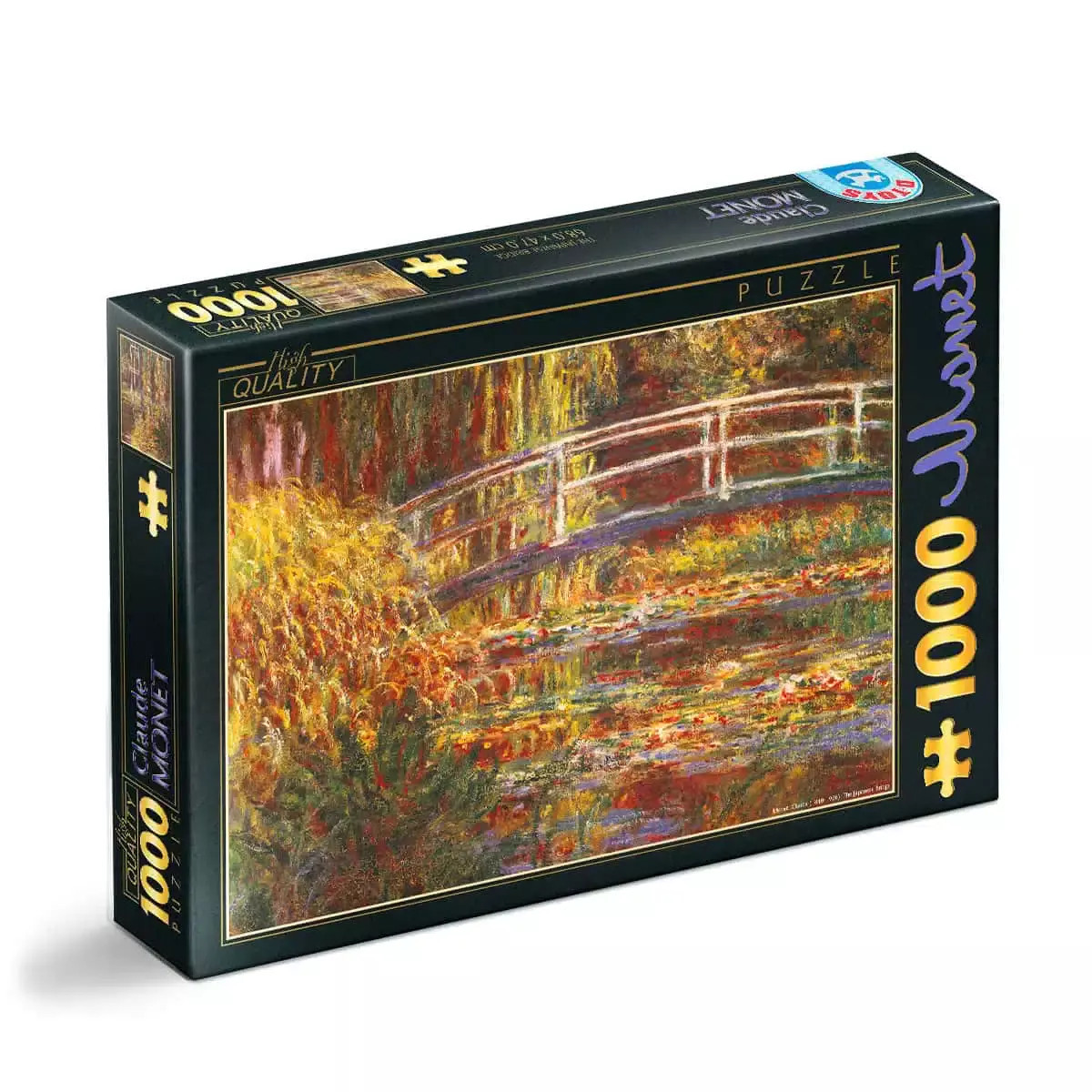 5947502869658 Puzzle 1000 elementów. Japoski mostek, Claude Monet D-Toys