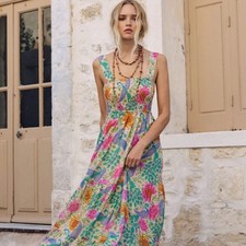 SPELL The Bohème Strappy Maxi Dress In Spring (size XS)