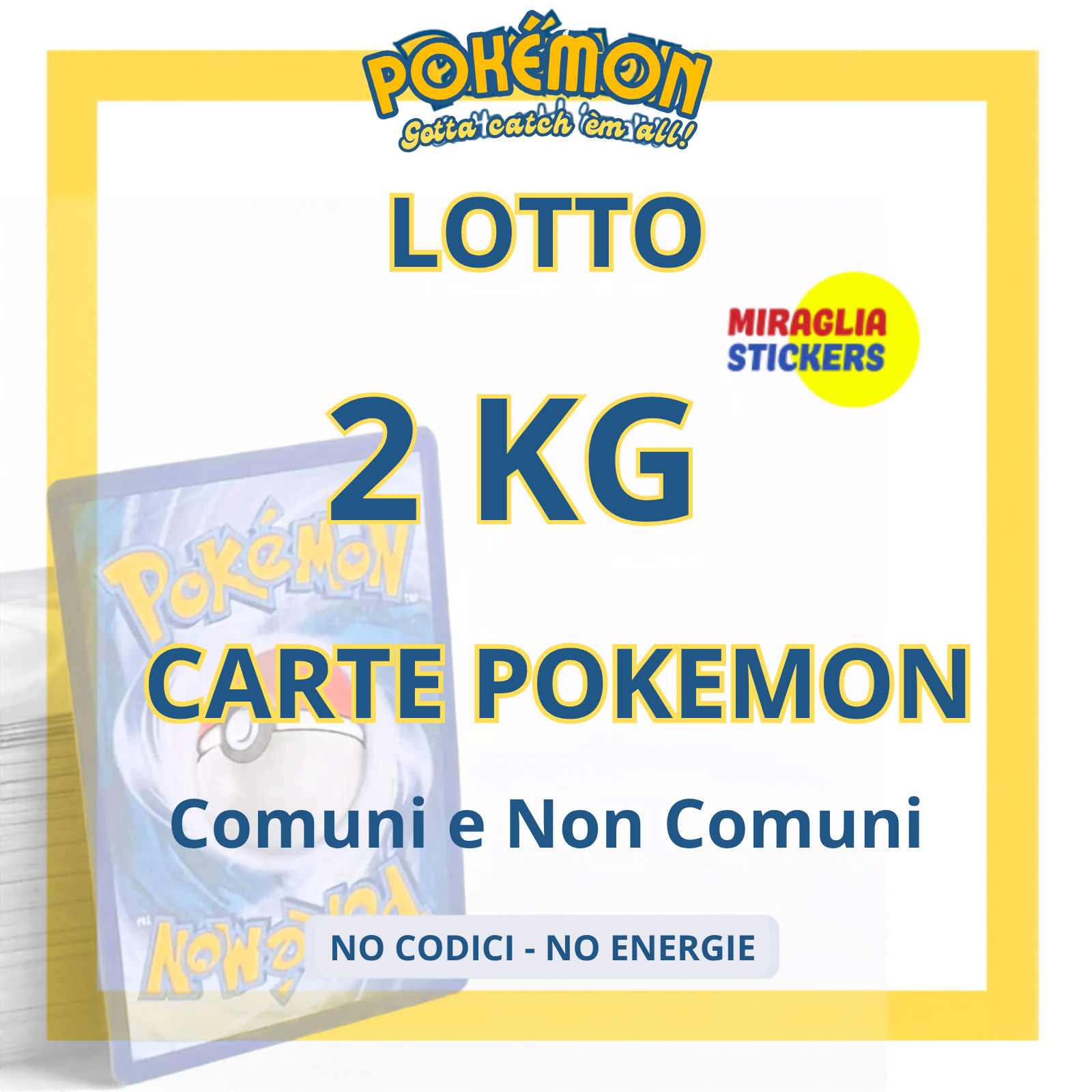Lotto 2 Kg/~1100 Carte Pokémon Comuni e Non Comuni collezione tgc italiano ita