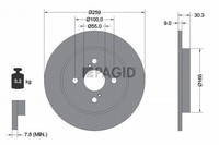 2X Pagid Bremsscheibe 54563N FüR Toyota Yaris IQ Vios KGJ10_ KGJ10R GPL KSP90_ 8