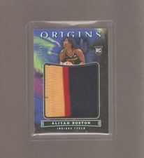 ALIYAH BOSTON 2023 ORIGINS ROOKIE PATCH /15,S.CAROLINA,WORCHESTER AC, INDIANA FE