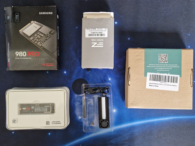 Samsung 980 PRO NVMe M.2 SSD 1TB, PCIe 4.0x4, NVMe Interne Festplatte...