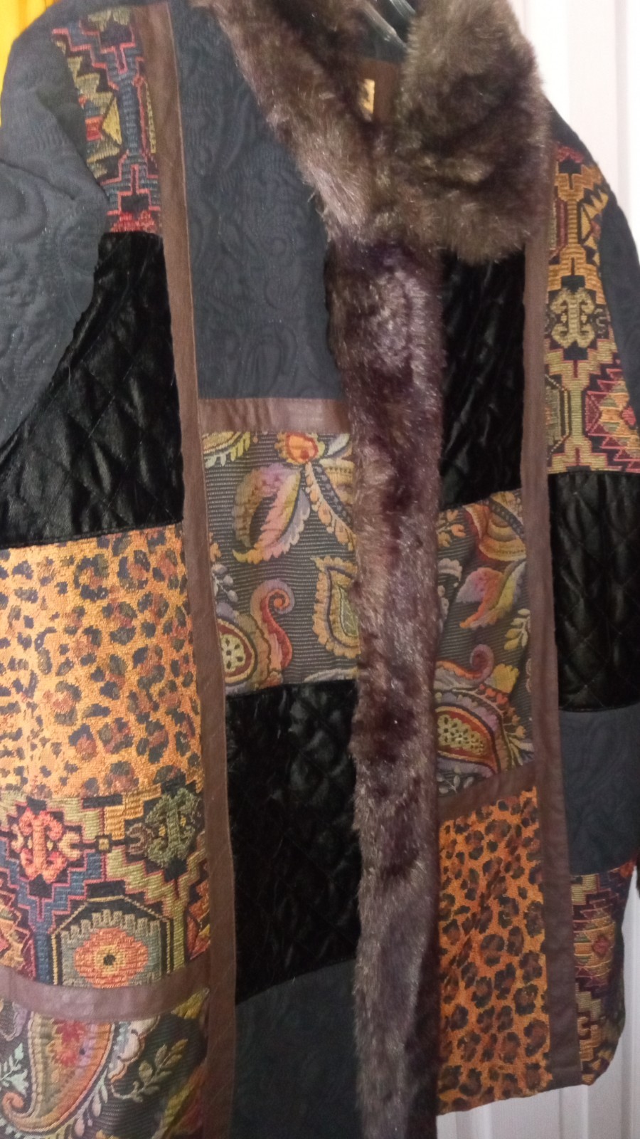 1 Madison Midnight velvet Patchwork Embroidered W… - image 2