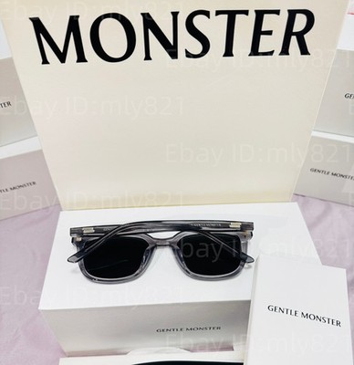 GentleMonster Days Day GC12 Sunglasses Gray Frame Black Lenses | eBay