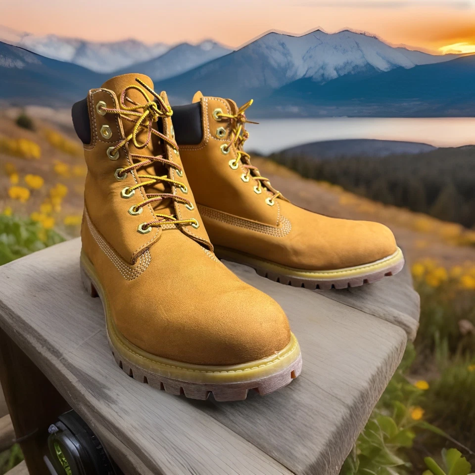 Botas Timberland 400 Gramos Premium Impermeables con Cordones Para Hombre Talla 11 M Trigo Nubuck Foto 2 de 4