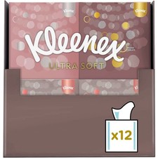 Kleenex Ultra Soft Kosmetiktücher-Box Taschentücher extra weich 12 x 48 Tücher