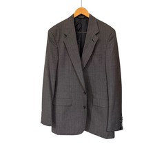 Vtg Palm Beach Bradford Gray Worsted Wool Blend Blazer Sport Coat Jacket XL 44