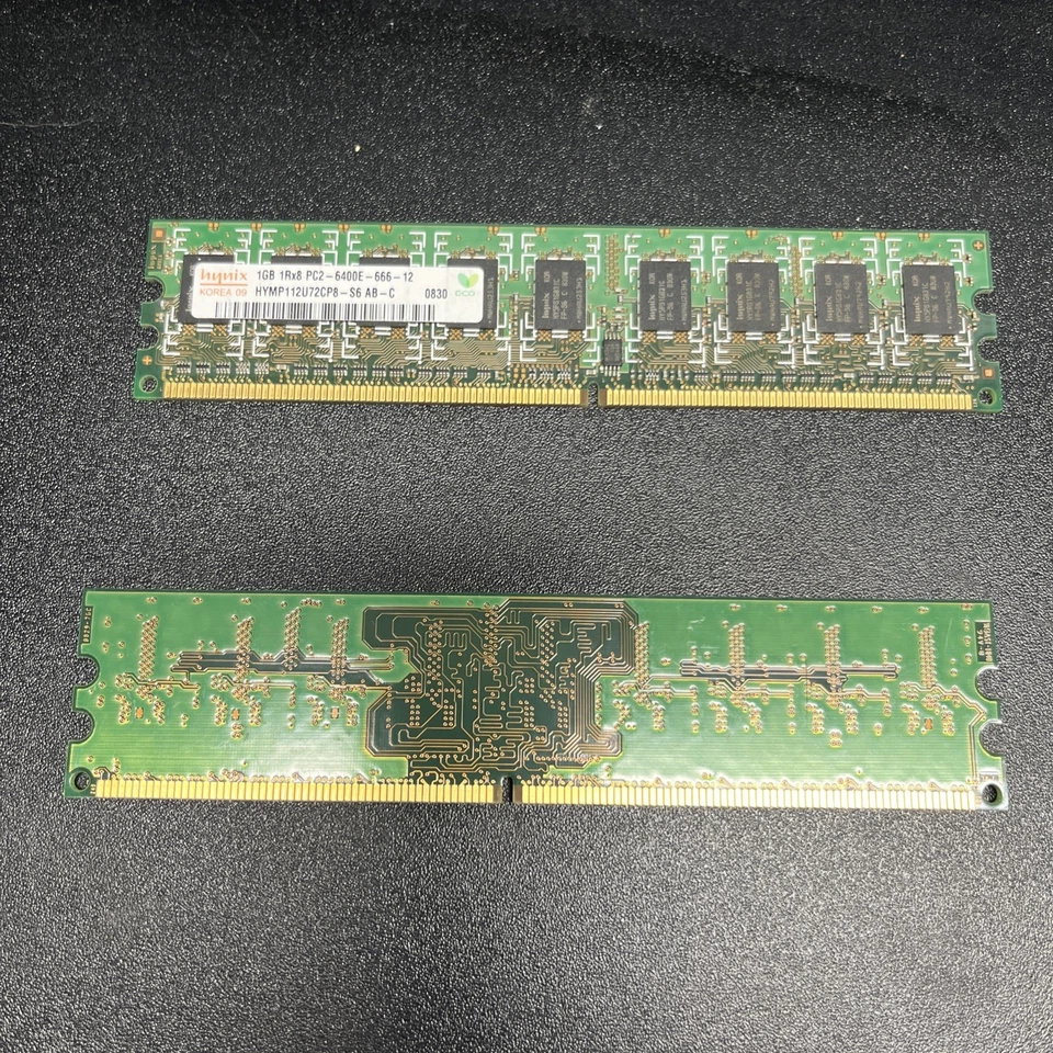 Server: Hynix 2GB(2X1GB) PC2-6400 DDR2-800MHz ECC Unbuffered CL6-6-6 240Pin DIMM - Image 3 of 3