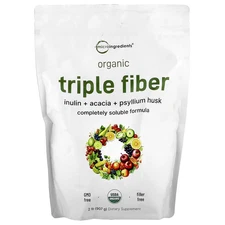 2 X Micro Ingredients, Organic Triple Fiber, 2 lb (907 g)