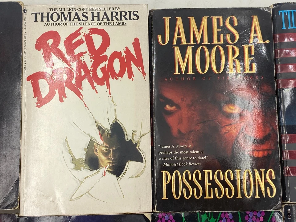 Lot of 10 Vintage Paperback Horror- Red Dragon, Crib, Living Hell, Pandemic... Foto 3 de 4