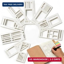 Handmade Planner Stencil Flexible Record Reusable Journal Stencils Templates for