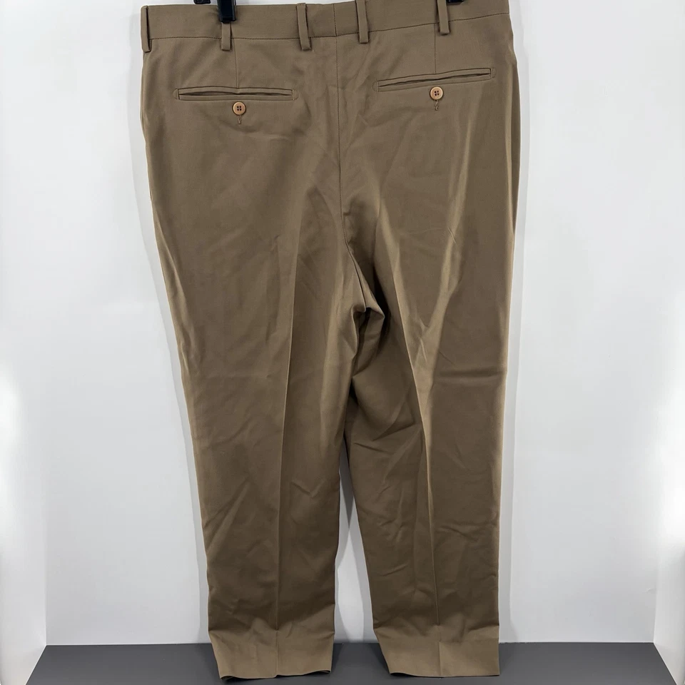 Lote de 4 pares de pantalones de vestir Zanella Italia 36x28 Bennett lana azul marino gris verde beige Foto 4 de 4