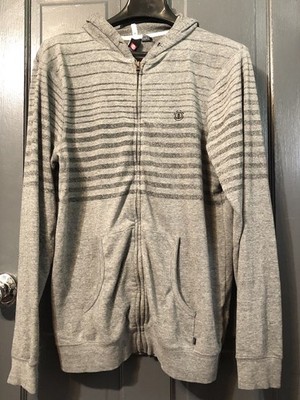 Men s vintage 90s element skateboard hoodie, full zip block print￼