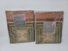 Croscill Home Lot 2 Carrington Stripe European Pillow Shams 27" x 27" New/Sealed