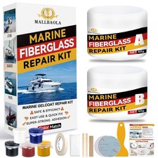 Fiberglass Repair Kit for Boats - Gel Coat, Epoxy Filler, Fix Holes Cracks