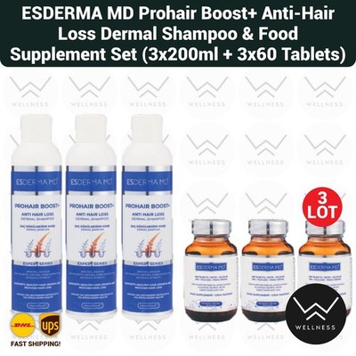 Esderma MD Prohair Boost+ Anti Hair Loss Shampoo + Hair Vitamin Set - 3LOT