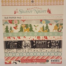 October Afternoon - SILENT NIGHT - 8x8 Paper Pad Scrapbooking Christmas. **READ*