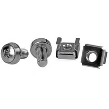 Startech CABSCREWSM6B M6 MOUNTING SCREWS BLACK 12MM 50 PACK SERVER RACK CABINET