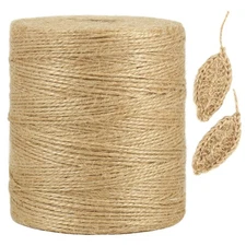 Tenn Well 1500 Feet Natural Jute Twine, 1mm Thin Brown Twine String for Craft...