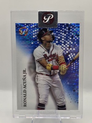2022 Topps Pristine - Ronald Acuña Jr. #145 Blue Pristine Pulsar Refractor /75