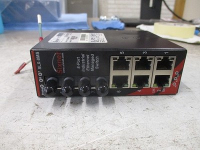 Sixnet Industrial Ethernet Managed Switch SLX-8MS-4ST Rev: 3.00 8-Port Used