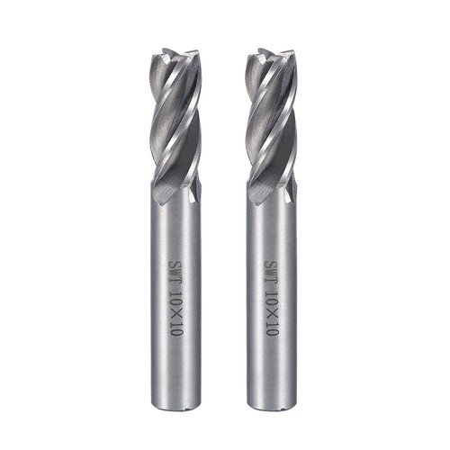 2PCS 10mm Shank 10 x 22mm Straight End Mill Cutter CNC Router Bits 4 ...