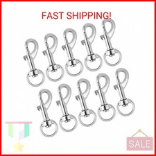 50pcs Snap Hooks for Dog Leash Collar Linking, Heavy Duty Swivel Clasp Eye Bolt