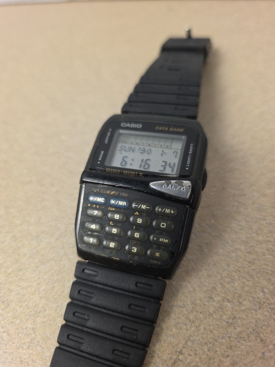 Casio Dbm-150 Vintage Calculator Telememo 150 Databank Watch