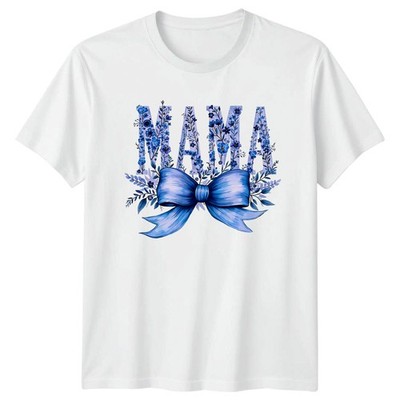 Mama Floral Mutter Familie Damen Herren Grafik Tee T-Shirt Schleife Design