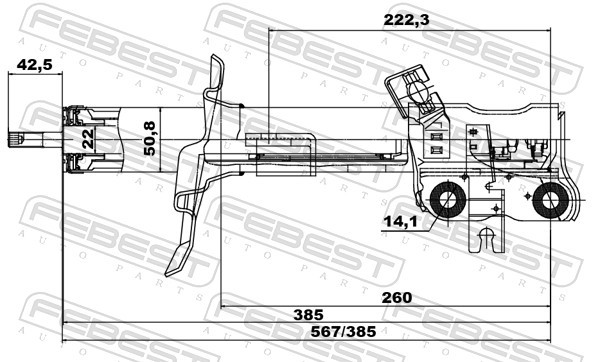 SHOCK ABSORBER 02660803FR FOR NISSAN MR20DE 2.0L HR16DE 1.6L 4cyl QASHQAI 1.5L - Image 7