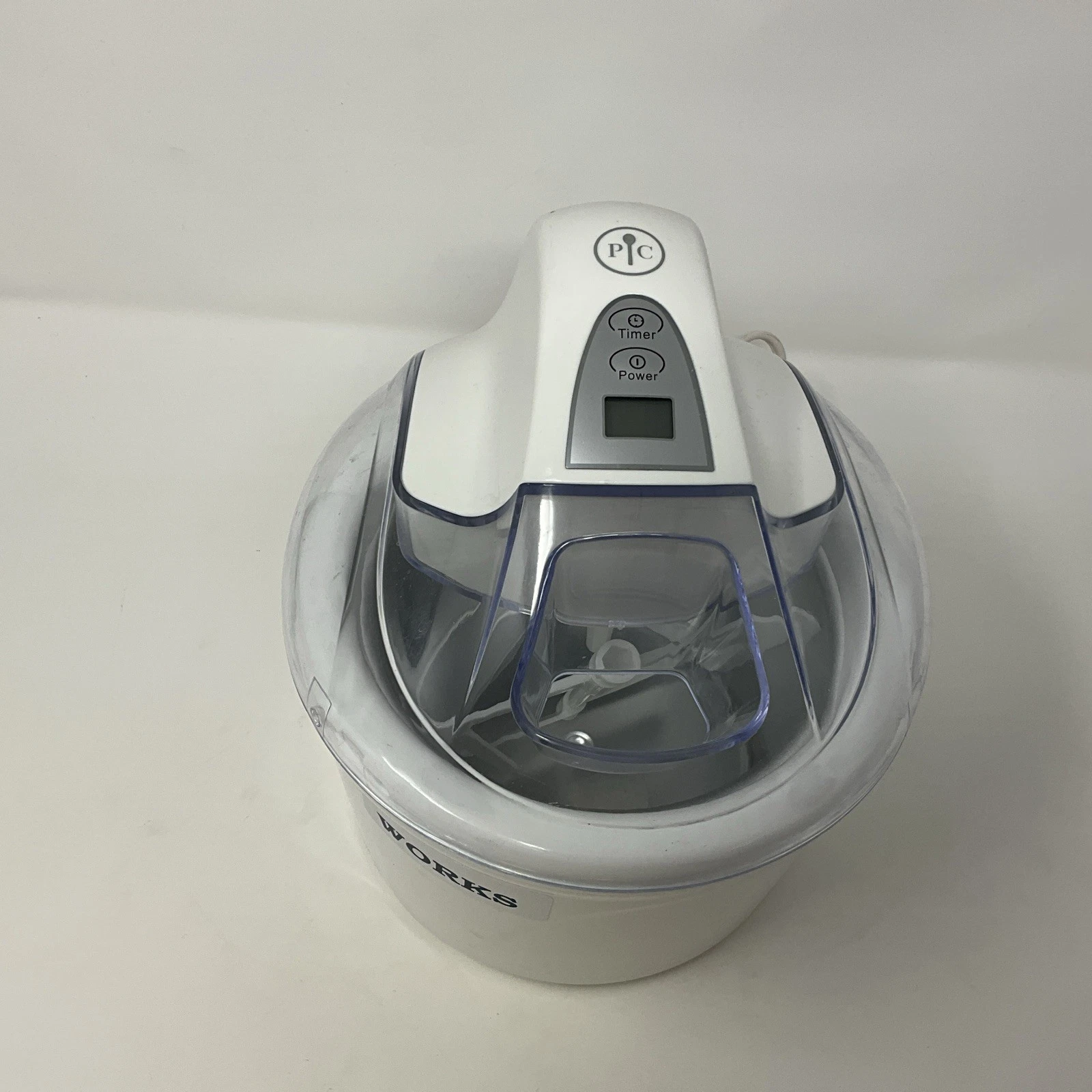 Pampered Chef Electric Ice Cream Maker Model 1534-NO STRETCH LID