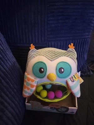 Tummytime B Toys Owl Be Back Flush Light-Up Toy: Music Sounds Ball Roly Poly NIB