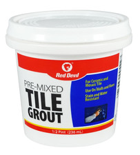 Red Devil Pre-Mixed Grout Repair - Bathroom/Shower/ Kitchen Tiles - White (Tub)