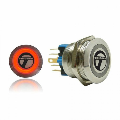 #ad Trigger Billet Button :: Red Illumination trigger horns TRGA2 hot rod rat $69.95