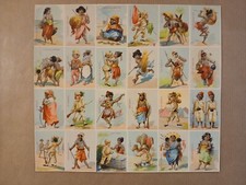 24 oleografie 1880-90 – Abissinia, colonialismo italiano - figurine da ritaglio