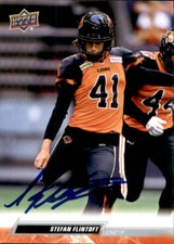 Stefan Flintoft Signed 2023 Upper Deck CFL Football card BC Lions