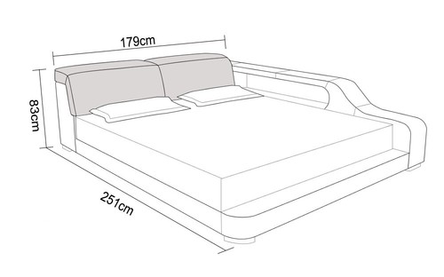Wasserbett Hotel Doppelbett Betten Komplett Lederbett Wasser Mit USB Polsterbett - Bild 3 von 12