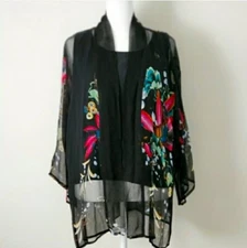 Citron Santa Monica Silk Duster & Cami Set Size SP