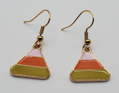 Halloween Candy Corn fishhook earrings
