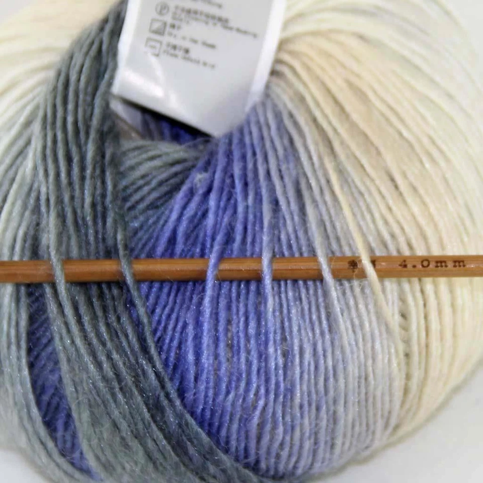 Sale DIY 6Ballsx50g Soft Cashmere Wool Colorful Rainbow Shawl Hand Knit Yarn 15 - Image 3 of 4