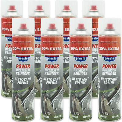 8x presto Power Bremsenreiniger Spraydose Teilereiniger 600ml