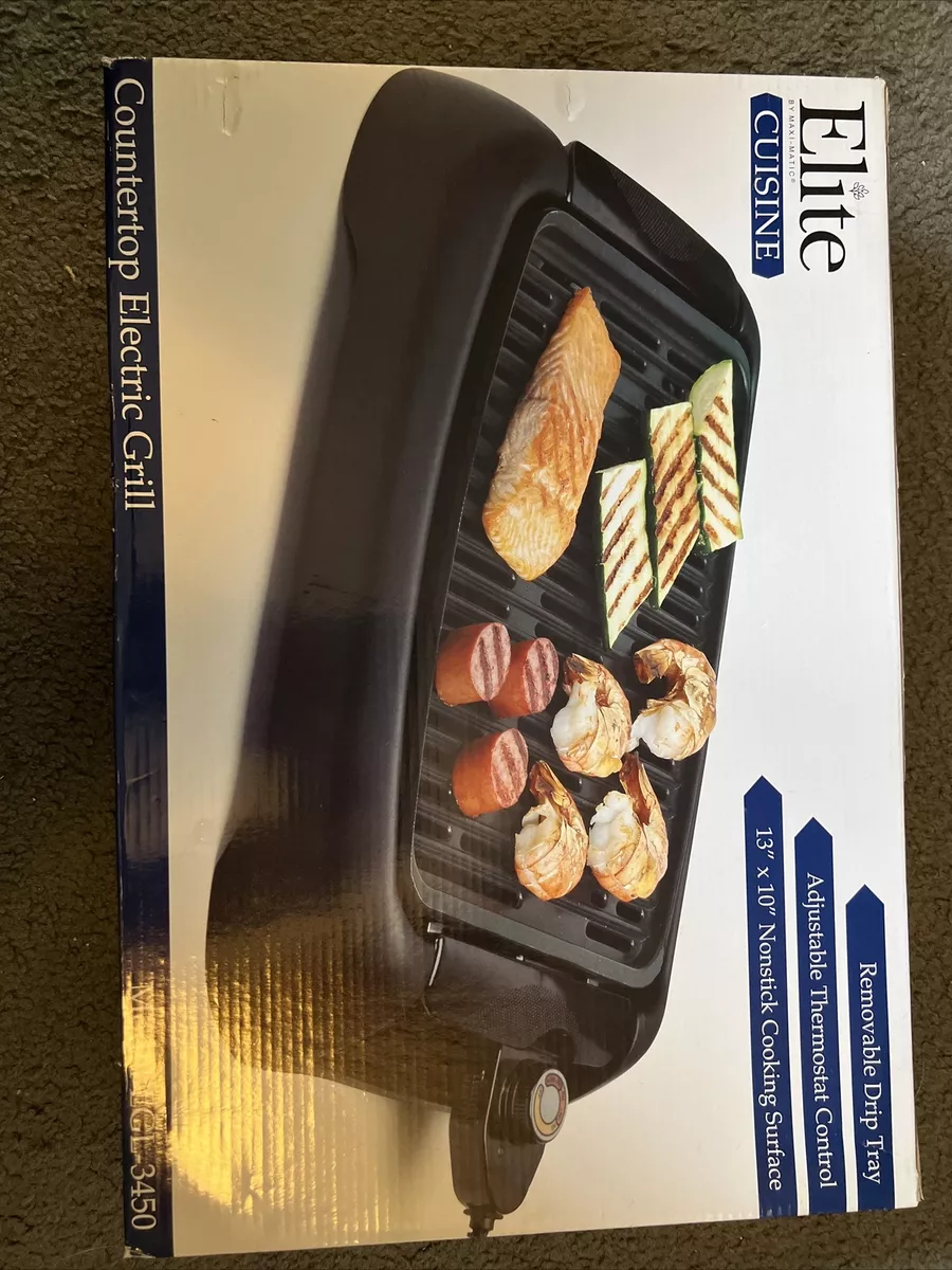 Elite Cuisine 13 Countertop Indoor Grill EGL-3450 